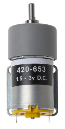 RS PRO Bürsten-Getriebemotor Bis 12 Ncm, 3 V Dc / 1,7 W, Wellen-Ø 4mm, 27mm X 51mm