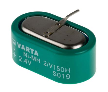 Varta Pile Bouton Rechargeable 2.4V, 150mAh, 25.5mm, NiMH, V150H