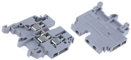 Entrelec SNA Reihenklemmenblock Einfach Grau, 4mm², 800 V Ac / 32A, Schraubanschluss