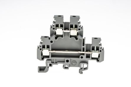 Entrelec SNA Reihenklemmenblock Zweifach Grau, 2.5mm², 630 V Ac / 24A, Schraubanschluss