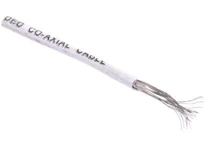 Van Damme Câble Coaxial Mini Standard 75, RG179, 100m, Blanc