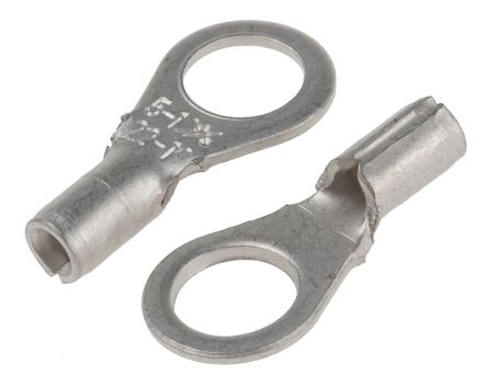 RS PRO Uninsulated Crimp Ring Terminal, M5 Stud Size, 0.5mm² To 1.5mm² Wire Size