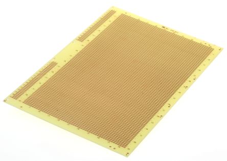Vero Technologies Lochrasterplatine 1, Raster 2.54 X 2.54mm, PCB-Bohrung 1.02mm 52 X 85, 233.4 X 160 X 1.6mm 1.6mm