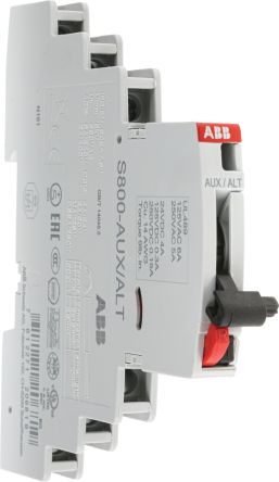 ABB 辅助触点, 2触点, S800系列, DIN导轨安装, 2 常闭 + 2 常开