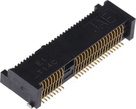 JAE Conector Para Tarjeta De Memoria Mini PCIe, PCI De 52 Contactos, Paso 0.8mm, 2 Filas, Montaje Superficial