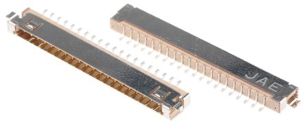 JAE Connecteur LVDS Au Pas De 1.25mm, 20 Contacts, 1 Rangée, Angle Droit,, Montage CMS
