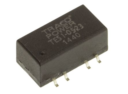 TRACOPOWER TES 1 DC/DC-Wandler 1W 5 V Dc IN, ±15V Dc OUT / ±35mA 1.5kV Dc Isoliert