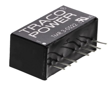 TRACOPOWER TMR 3 DC/DC-Wandler 3W 5 V Dc IN, ±12V Dc OUT / ±125mA 1.5kV Dc Isoliert