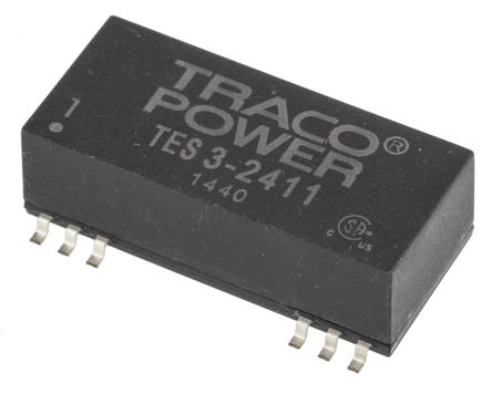 TRACOPOWER TES 3 DC/DC-Wandler 3W 24 V Dc IN, 5V Dc OUT / 600mA 1.5kV Dc Isoliert