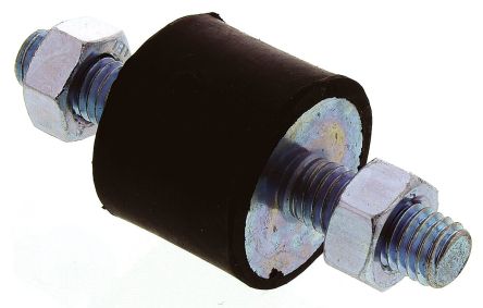 FIBET Gummi Vibrationsdämpfer, Außen-/Außengewinde Puffer M8, Ø 25mm X 60mm