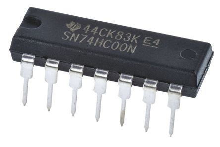 Texas Instruments Logikgatter, 4-Elem., NAND, HC, 5.2mA, 14-Pin, PDIP, 2