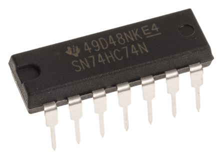 Texas Instruments IC Flip-Flop, D-Typ, HC, Differential, Single Ended, Positiv-Flanke, PDIP, 14-Pin