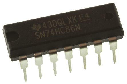 Texas Instruments Logikgatter, 4-Elem., XOR, HC, 5.2mA, 14-Pin, PDIP, 2
