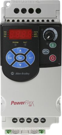 Allen Bradley PowerFlex 4M, 1-Phasen Frequenzumrichter 0,4 KW, 230 V Ac / 2,5 A 400Hz Für Wechselstrommotoren
