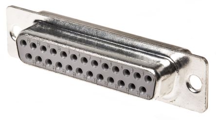 Cinch FD Sub-D Steckverbinder B Buchse, 25-polig / Raster 2.76mm, Tafelmontage Lötanschluss