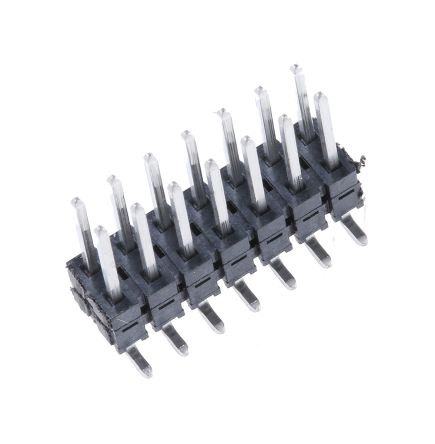 Samtec TW Series Straight Surface Mount Pin Header, 14 Contact(s), 2.0mm Pitch, 2 Row(s), Unshrouded