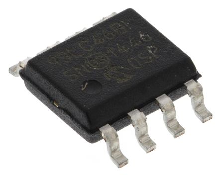 Microchip Mémoire EEPROM En Série, 93LC46B-I/SN, 1Kbit, Série-Microwire SOIC, 8 Broches, 16bit