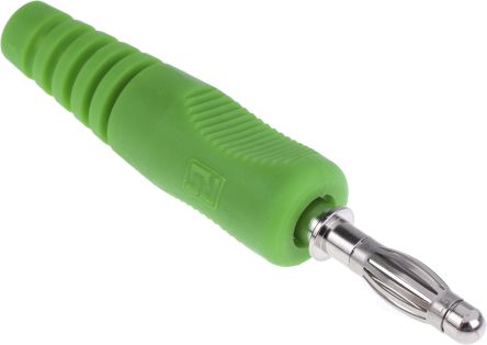 Binder Green Male Banana Plug, 4 Mm Connector, 16A, 50V, Nickel Plating