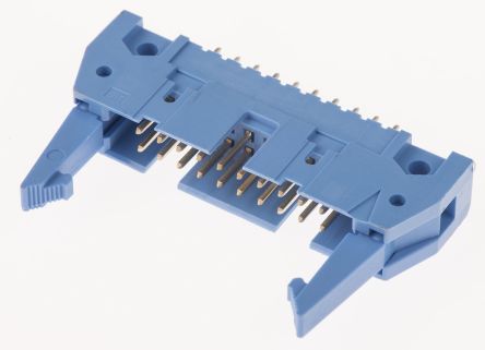TE Connectivity AMP-LATCH Leiterplatten-Stiftleiste Gerade, 20-polig / 2-reihig, Raster 2.54mm, Lötanschluss, 1A