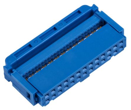 TE Connectivity 26-Way IDC Connector Socket For Cable Mount, 2-Row
