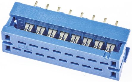 TE Connectivity AMP-LATCH 622 IDC-Steckverbinder Stecker, Gewinkelt, 16-polig / 2-reihig, Raster 2.54mm