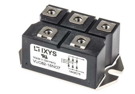 IXYS Brückengleichrichter, 3-phasig 88A 1600V Tafelmontage 1.6V PWS D 5-Pin 300μA Siliziumverbindung