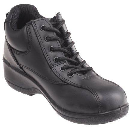 Black Steel Toe Cap Womens Safety Boots 