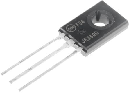 Onsemi Transistor, MJE340G, NPN 500 MA 300 V TO-225, 3 Pines, Simple