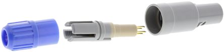 Lemo Redel P 1P Rundsteckverbinder Stecker 4-polig / 8.0A Kabelmontage, Lötanschluss IP50
