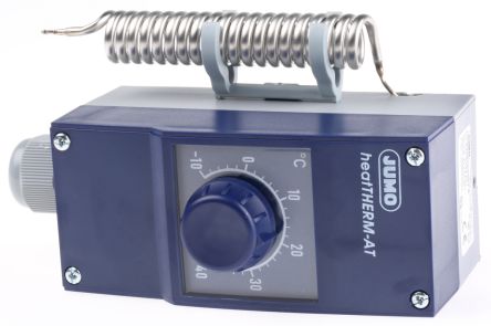 Jumo Capillary Thermostat, +40°C Max, SPST, Automatic Reset, Surface Mount