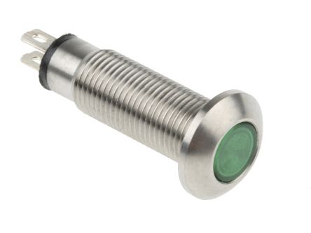 Marl LED Schalttafel-Anzeigelampe Grün 12 → 28V, Montage-Ø 8.1mm, Lötanschluss