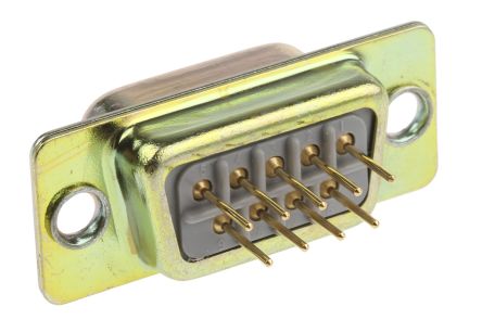 RS PRO Sub-D Steckverbinder Stecker, 9-polig / Raster 2.74mm, Durchsteckmontage Lötanschluss