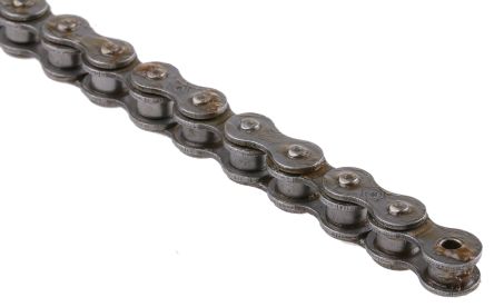 Wippermann 滚子链, 05B-1链型, 单工绞线, 钢制, 5m长, 8mm节距, 0.2kg/m