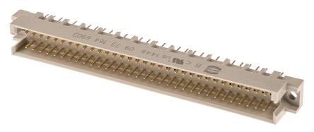 HARTING C2 DIN 41612-Steckverbinder Stecker Gerade, 64-polig / 2-reihig, Raster 2.54mm Lötanschluss Durchsteckmontage