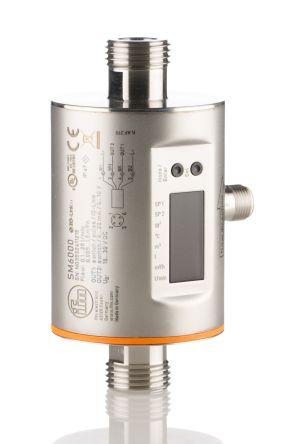 Ifm Electronic Controlador De Caudal Con Display LED, 0,1 → 25 L/min, Para Tuberías De 1/2 Pulg., Con Salida