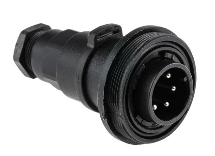 Bulgin Circular Connector, 6 Contacts, In-line, Plug, Male, IP68, Standard Buccaneer Series
