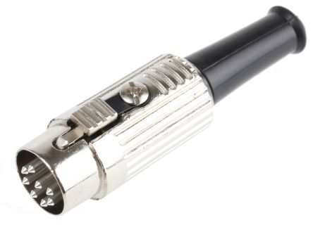 RS PRO Connecteur DIN, 8 Contacts, Mâle, Montage Sur Câble