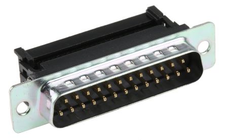 RS PRO Sub-D Steckverbinder Stecker Abgewinkelt, 25-polig / Raster 2.77mm, Kabelmontage IDC