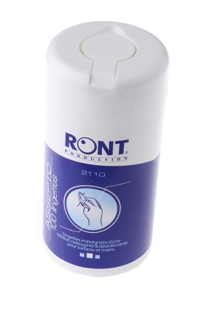 Ront Production Wet Anti-Bacterial Wipes, Dispenser Box Of 100