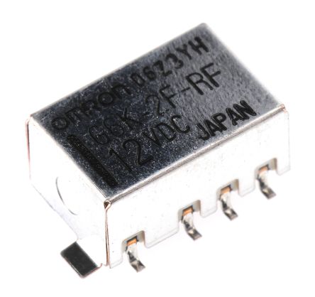 Omron PCB Mount High Frequency Relay, 12V Dc Coil, 50Ω Impedance, 1GHz Max. Coil Freq., DPDT