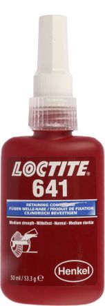 Loctite 641 Fügeklebstoff Mittelfest Flüssig Gelb, Flasche 50 Ml, -55 → +150 °C
