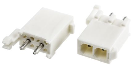 TE Connectivity Mini-Universal MATE-N-LOK Leiterplatten-Stiftleiste Gerade, 2-polig / 1-reihig, Raster 4.14mm,