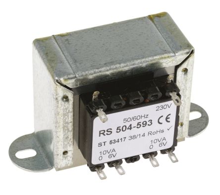 New 15V ac RS PRO 504-252 50VA 2 Output Chassis Mounting Transformer 