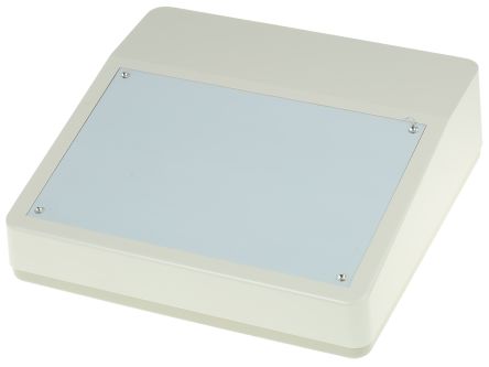OKW Caja De Consola, Serie DeskCase 190, De ABS De Color Gris, Blanco, 228 X 216 X 76mm