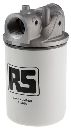 RS PRO Hydraulik-Spin-On-Filterdose Einsatz, 1-1/4Zoll, 10μm, 95l/min, BSP1 1/4 (Filter), G1 1/4 (Element), Bis 12