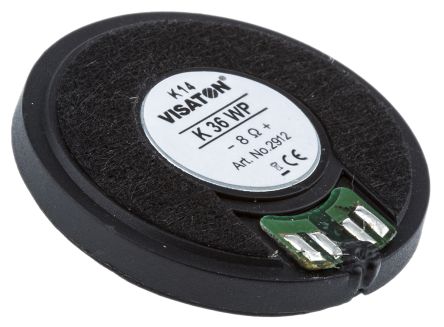 Visaton Lautsprecher 8Ω 36mm 1W, Breitband Rund Lautsprecher Bis 8 Cm / 3 Lautsprechergröße, 36mm, 300 Hz → 20