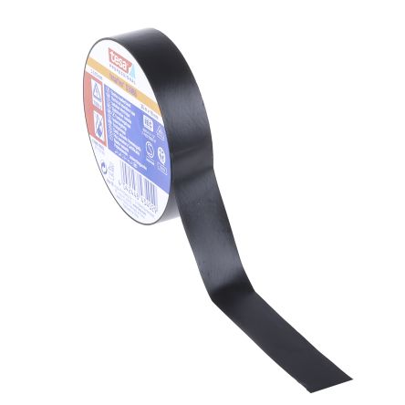 tesaflex 53948 Black Electrical Insulation Tape, 19mm x 25m, 0.13mm Thick
