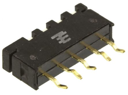 TE Connectivity THT SIL-Schalter Gleiter 4-stellig 4PST, Kontakte Vergoldet 10 MA @ 5 V Dc, Bis +85°C