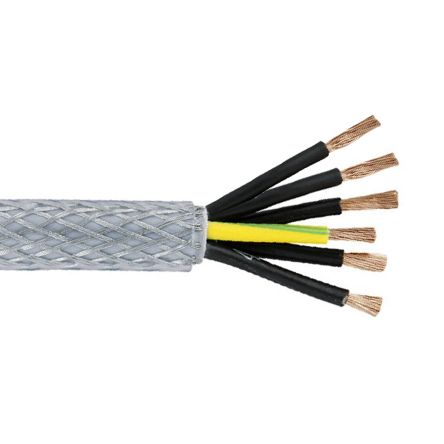 RS PRO Cable De Control Apantallado De 7 Núcleos, 1,5 Mm², Ø Ext. 13mm, Long. 50m, 300/500 V, Funda De PVC