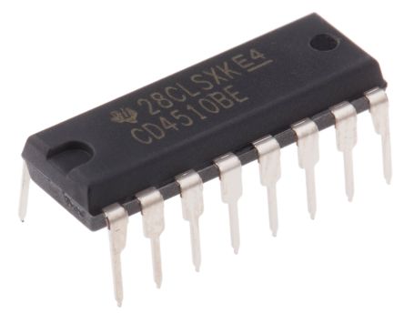 Texas Instruments CD4510BE 4-stage BCD Counter, Up/Down Counter, 3 → 18 V, 16-Pin PDIP